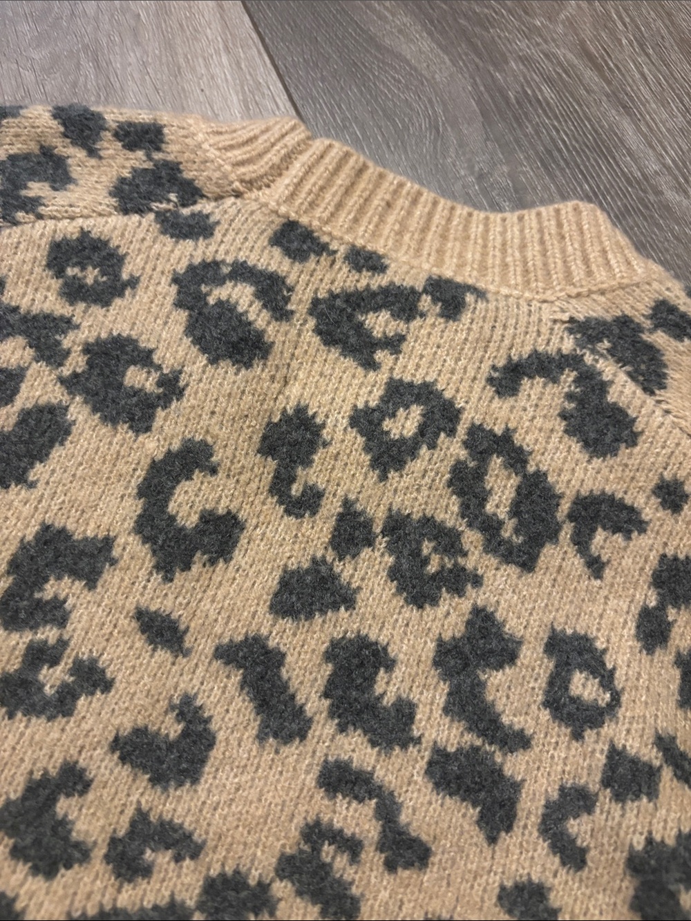 Abercrombie & Fitch Madeline Leopard Print Oversized Crew Neck Sweater - Picture 12 of 13